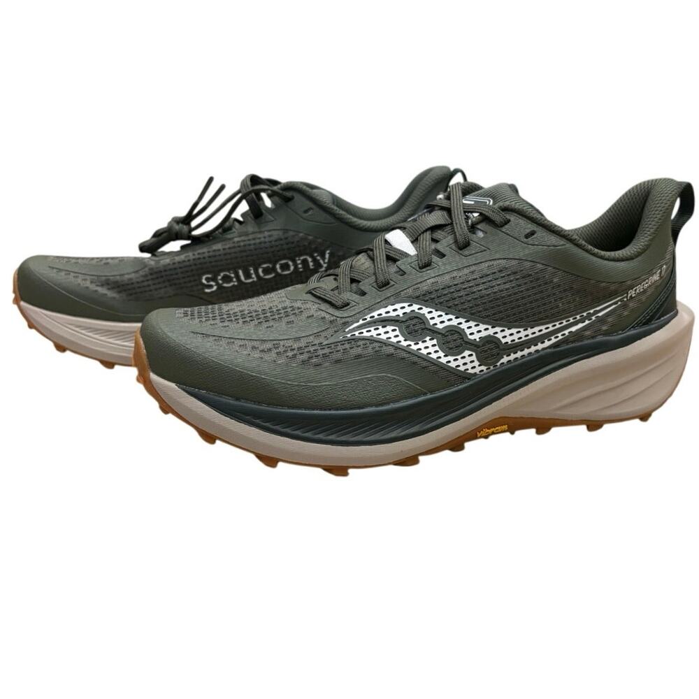 NWOT Men's Saucony Peregrine 17 Running Shoes Army/Mountain Size 9